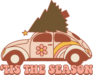 'Tis The Season VW Beetle HTV Vinyl Transfer