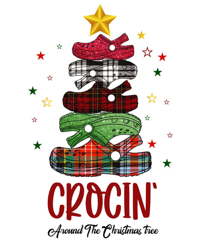 Crocin' Around The Christmas Tree HTV Vinyl Transfer