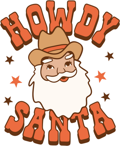 Howdy Santa 1 HTV Vinyl Transfer