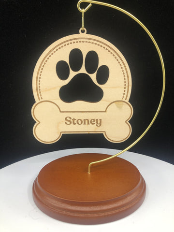 Holiday Ornament- Personalized Dog Paw