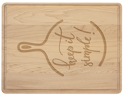 Maple Cutting Board with Juice Catching Channel- Personalized