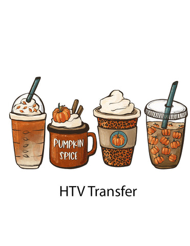 Pumpkin Spice Latte HTV Vinyl Transfer