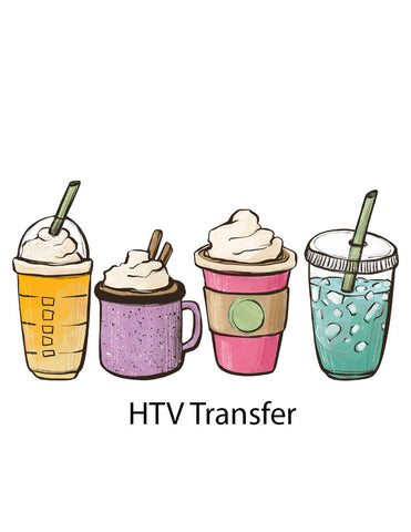 Spring Drinks HTV Vinyl Transfer