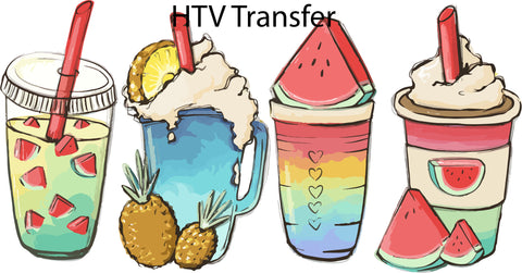 Summertime Drinks HTV Vinyl Transfer